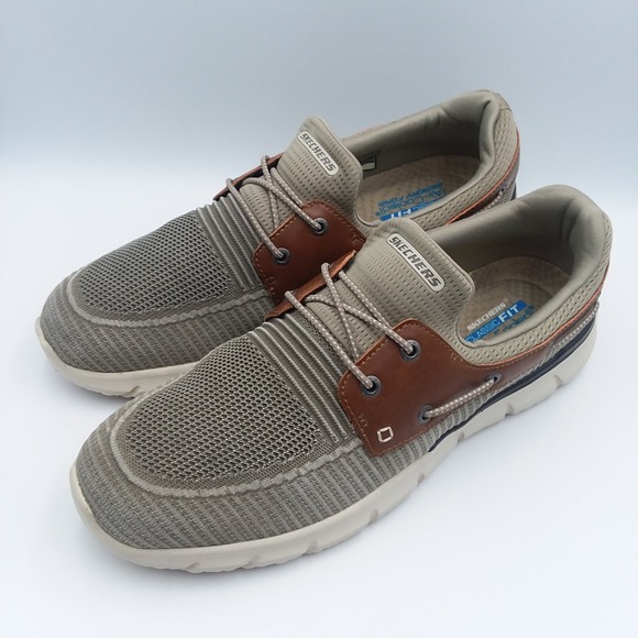 Skechers Del Retto Clean Slate‎ Slip-On Boat Shoes Men's 13 Loafers Memory Foam - Picture 2 of 13